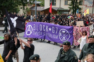 Anarchistischer Block auf der Großdemo Samstag